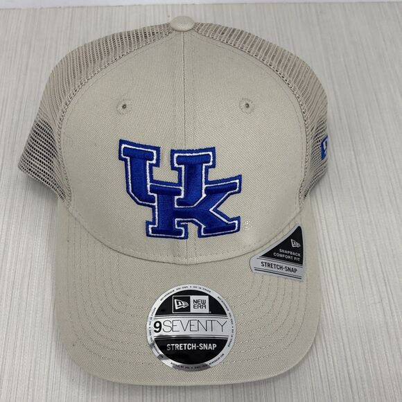 New Era Stone Kentucky Wildcats Canvas 9SEVENTY Stretch-Snap Adjustable NEW - Picture 2 of 6